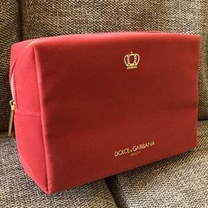 Dolce&Gabbana Beauty Velvet Pouch Makeup Bag Gift Authentic